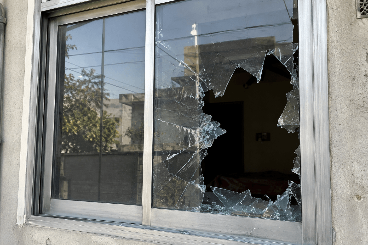 Aluminium broken door and window glass pakistan